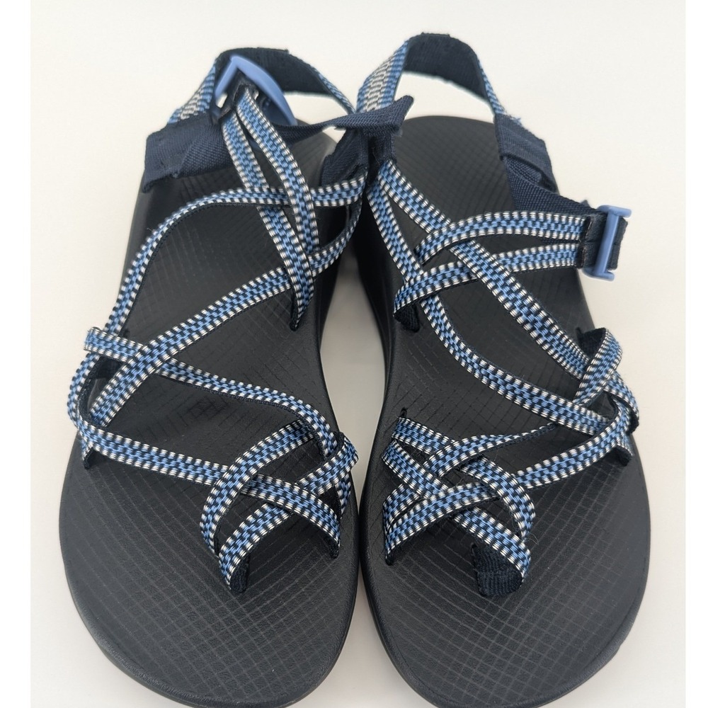 Chaco Z/Cloud 2 Navy Blue Patterned Toe Loop Sandals J106474 Womens 9